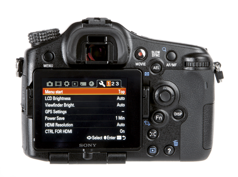 Sony Alpha 77 back