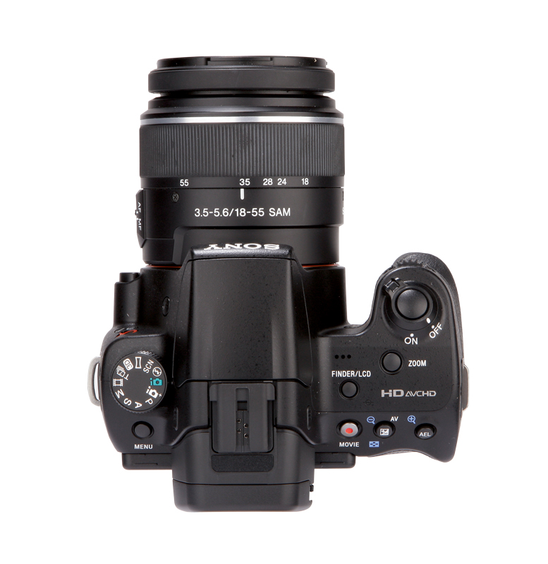 Sony Alpha 37 top