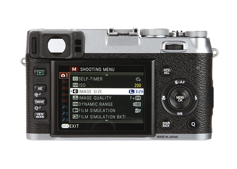 Fujifilm X100S back