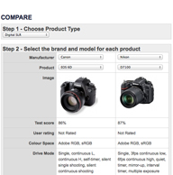 Compare cameras
