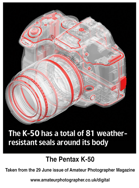 Pentax K50 weather seals